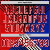 Custom Black Red Blue-White 3D Pattern Design USA Inspired America Sport Wear Performance T-Shirt