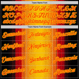 Custom Yellow Orange 3D Pattern Design Gradient Spain Sport Wear Performance T-Shirt