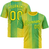 Custom Yellow Light Yellow-Grass Green 3D Pattern Design Brazil Africa Sport Wear Performance T-Shirt
