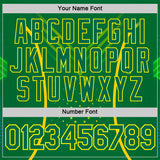 Custom Green Kelly Green-Light Yellow 3D Pattern Design Brazil Jamaica Sport Wear Performance T-Shirt