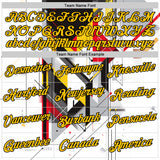 Custom White Yellow Red Black-Gray 3D Pattern Design Germany Geometric Shape Sport Wear Performance T-Shirt