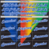 Custom Black Thunder Blue Red Yellow-Green 3D Pattern Design Gradient Africa Sport Wear Performance T-Shirt