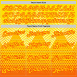 Custom Yellow Orange 3D Pattern Design Spain Sport Wear Performance T-Shirt