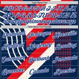 Custom Cream Royal Red Blue-White 3D Pattern Design USA Inspired America Sport Wear Performance T-Shirt