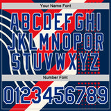Custom Cream Royal Red Blue-White 3D Pattern Design USA Inspired America Sport Wear Performance T-Shirt