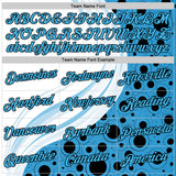 Custom White Sky Blue-Black 3D Pattern Design Argentina Sport Wear Performance T-Shirt