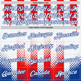 Custom White Red-Royal 3D Pattern Design USA Inspired America Sport Wear Performance T-Shirt
