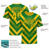Custom Green Yellow 3D Pattern Design Brazil Africa Sport Wear Performance T-Shirt