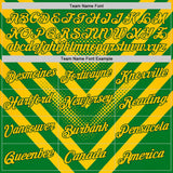 Custom Green Yellow 3D Pattern Design Brazil Africa Sport Wear Performance T-Shirt