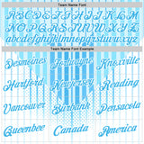 Custom Blue Sky Blue-White 3D Pattern Design Argentina Stripe Sport Wear Performance T-Shirt