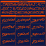 Custom Navy Orange 3D Denver City Edition Fade Fashion Performance T-Shirt