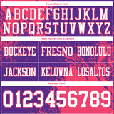 Custom Purple White-Neon Pink 3D Pattern Abstract Brush Stroke Authentic Football Jersey