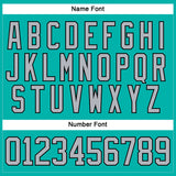 Custom Aqua Gray-Black Hockey Lace Neck Jersey