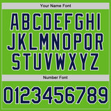 Custom Aurora Green Navy-White Authentic Baseball Jersey