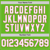 Custom Aurora Green White-Pink Authentic Baseball Jersey