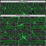 Custom Black Neon Green Abstract Network Round Neck Sublimation Basketball Suit Jersey