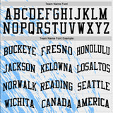 Custom White Black-Light Blue Splash Round Neck Sublimation Basketball Suit Jersey