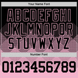 Custom Black Light Pink Gradient Square Shapes Round Neck Sublimation Basketball Suit Jersey