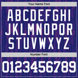 Custom Purple White-Pink Line Round Neck Sublimation Basketball Suit Jersey