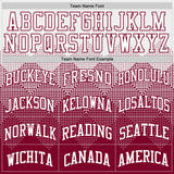 Custom White Maroon Gradient Square Shapes Round Neck Sublimation Basketball Suit Jersey
