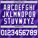 Custom Purple White Zigzag Shape Round Neck Sublimation Basketball Suit Jersey