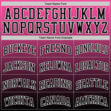 Custom Pink Black-White Fade Fashion Round Neck Sublimation Basketball Suit Jersey