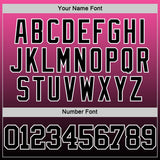 Custom Pink Black-White Fade Fashion Round Neck Sublimation Basketball Suit Jersey