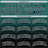 Custom Teal Black-White Fade Fashion Round Neck Sublimation Basketball Suit Jersey