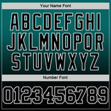 Custom Teal Black-White Fade Fashion Round Neck Sublimation Basketball Suit Jersey