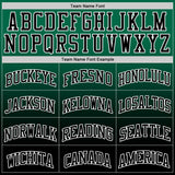 Custom Kelly Green Black-White Fade Fashion Round Neck Sublimation Basketball Suit Jersey