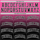 Custom Pink Black-White Fade Fashion Round Neck Sublimation Basketball Suit Jersey