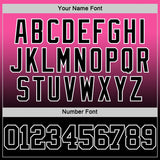 Custom Pink Black-White Fade Fashion Round Neck Sublimation Basketball Suit Jersey