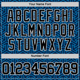 Custom Blue Black-White Arrow Shape Round Neck Sublimation Basketball Suit Jersey