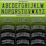 Custom Neon Green Black-White Fade Fashion Round Neck Sublimation Basketball Suit Jersey
