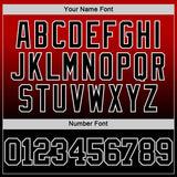 Custom Red Black-White Fade Fashion Round Neck Sublimation Basketball Suit Jersey