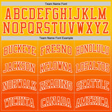 Custom Yellow Orange-White Fade Fashion Round Neck Sublimation Basketball Suit Jersey