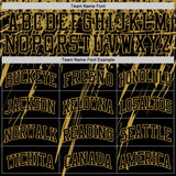 Custom Black Old Gold Splash Round Neck Sublimation Basketball Suit Jersey