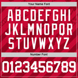 Custom Red White Line Round Neck Sublimation Basketball Suit Jersey