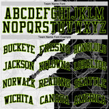 Custom Graffiti Pattern Black White-Neon Green Scratch Round Neck Sublimation Basketball Suit Jersey