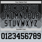 Custom Black Silver Gradient Square Shapes Round Neck Sublimation Basketball Suit Jersey