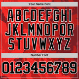Custom Red Black-White Splash Round Neck Sublimation Basketball Suit Jersey