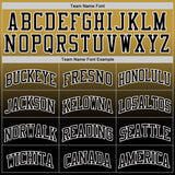Custom Old Gold Black-White Fade Fashion Round Neck Sublimation Basketball Suit Jersey
