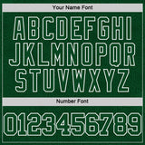 Custom Green White Geometric Shape Round Neck Sublimation Basketball Suit Jersey