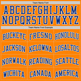 Custom Bay Orange Royal-White Authentic Basketball Jersey