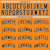 Custom Bay Orange Black-White Authentic Basketball Jersey