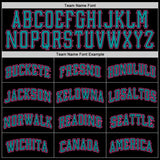 222 Custom Black Pink-Teal Authentic Baseball Jersey Test(勿删!!!!)