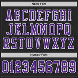 Custom Black Purple-White Mesh Authentic Football Jersey