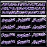 Custom Black White Pinstripe Purple Authentic Sleeveless Baseball Jersey
