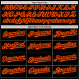 Custom Black Orange Pinstripe Orange Authentic Sleeveless Baseball Jersey