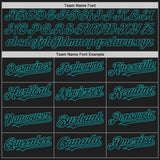Custom Black Hot Pink-Teal Authentic Baseball Jersey